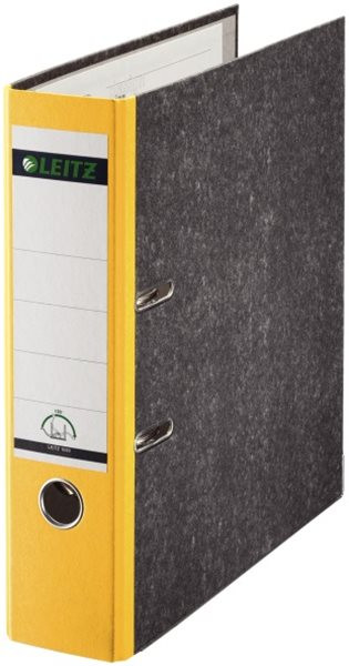 Ordner A4/8cm Pappe Standard gelb Leitz 1080 mit 180 Grad Hebelmechanik 