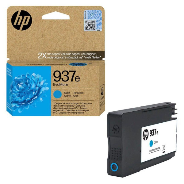 Original Tinte HP 937e (XL) / 4S6W6NE, ca. 1.650 S., cyan