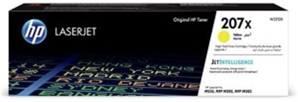 Original Toner HP 207X / W2212X, ca. 2.450 S., gelb, im unschönen Karton 