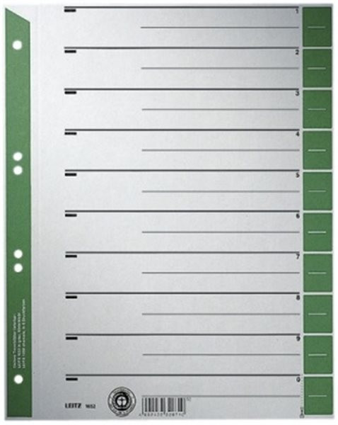 Trennblatt A4 grau 230g Leitz Kleinpack 240 x 300mm Karton grün bedruckt