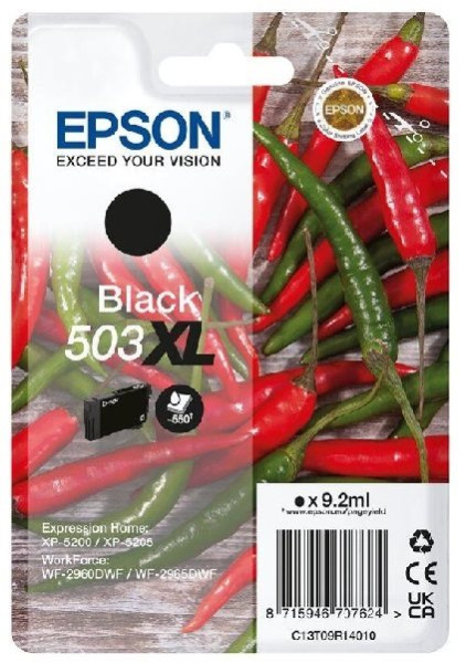 Original Tinte Epson T09R140 / 503XL, ca. 550 S., pigmentschwarz