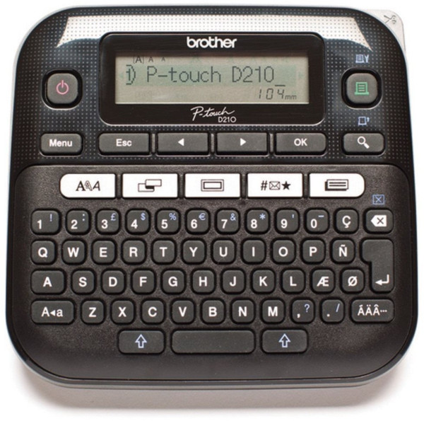 Brother P-touch D210 Komfort-Beschriftungsgerät, Komfort-QWERTZ-Tastatur 