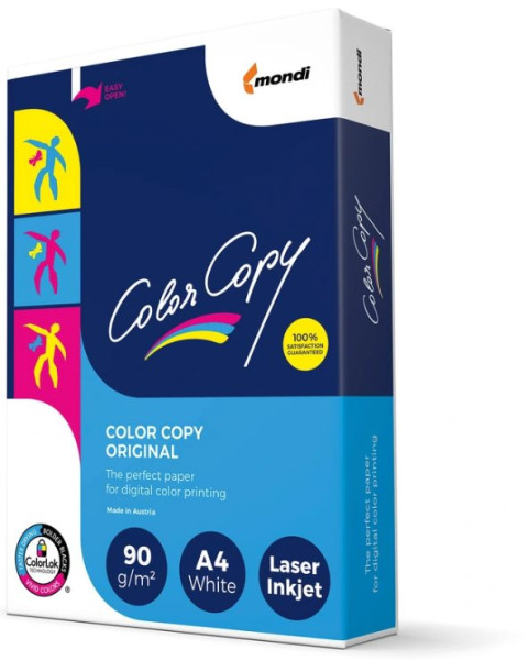 Papier A4 90g weiß Color Copy, beidseitig satiniert - für optimale Farbdrucke