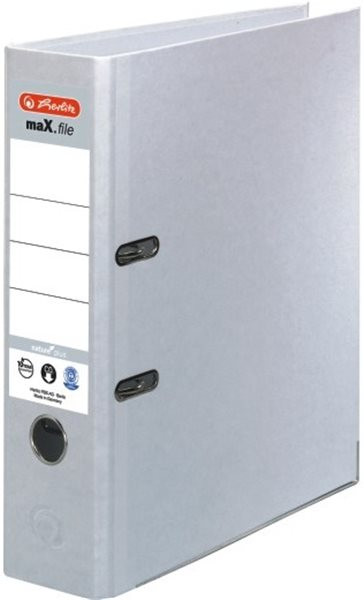 Ordner A4/8cm Pappe weiß Herlitz maX.file nature plus mit Kantenschutz