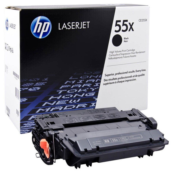 Original Toner HP 55X / CE255X, ca. 12.500 S., schwarz 