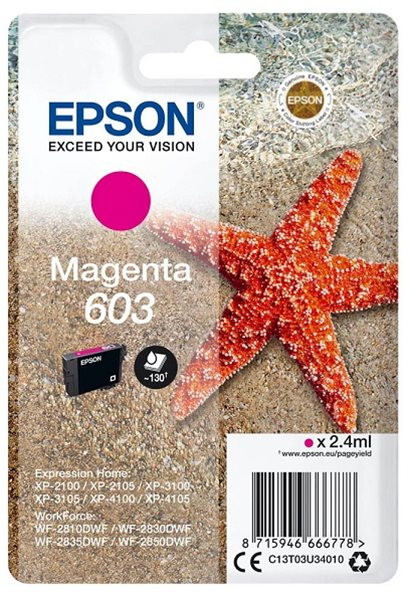 Original Tinte Epson T03U340 / 603, ca. 120 S., magenta