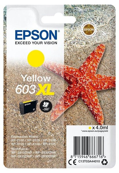 Original Tinte Epson T03A440 / 603XL, ca. 350 S., gelb 