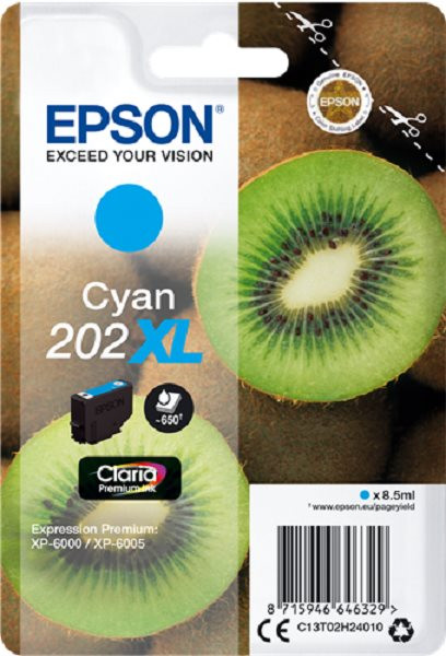 Original Tinte Epson 202XL, ca. 650 S., cyan