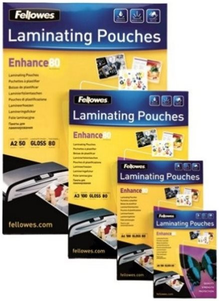 Laminierfolie A4 2x80my 303x216mm glänzend Fellowes
