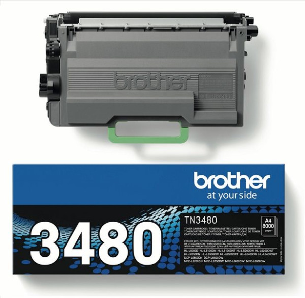 Original Toner Brother TN-3480, ca. 8.000 S., schwarz 
