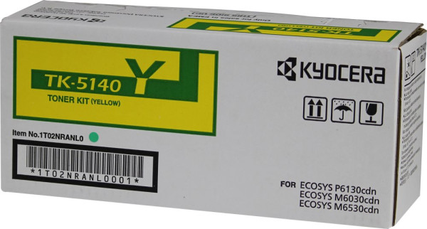 Original Toner Kyocera TK-5140Y, ca. 5.000 S., gelb