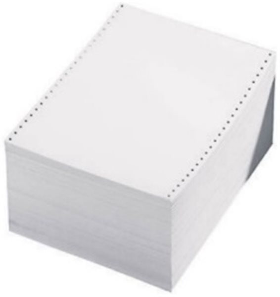 Endlospapier 240mmx12" 60g weiß perforiert blanko 