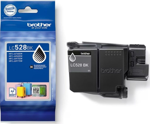 Original Tinte Brother LC-528BK, ca. 6.000 S., schwarz 