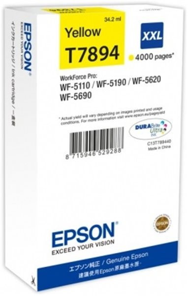 Original Tinte Epson T7894, ca. 4.000 S., gelb