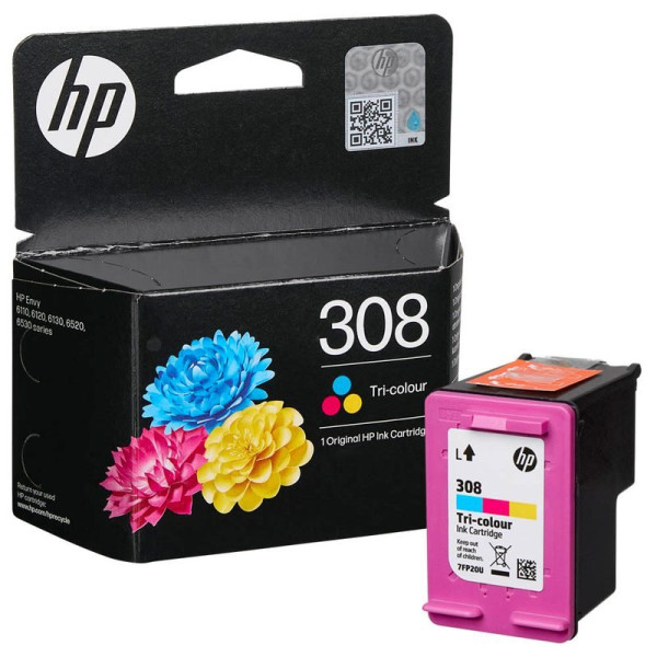 Original Tinte HP 308 / 7FP20UE, ca. 120 S., farbig