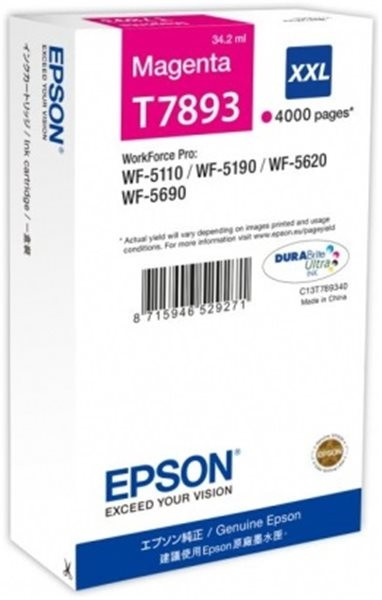 Original Tinte Epson T7893, ca. 4.000 S., magenta