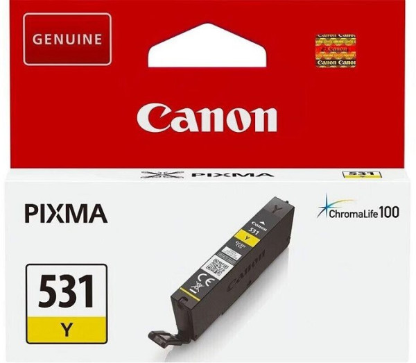 Original Tinte Canon CLI-531Y, ca. 520 S., gelb 