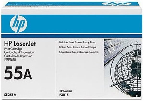 Original Toner HP 55A / CE255A, ca. 6.000 S., schwarz 