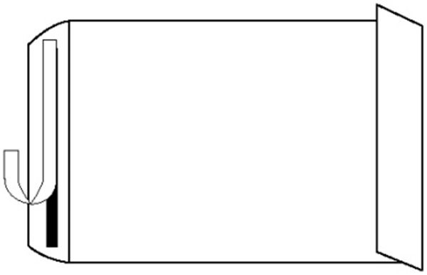 Faltentasche 100x E4=280x400mm, 4cm Falte, ohne Fenster, braun, Haftklebung 