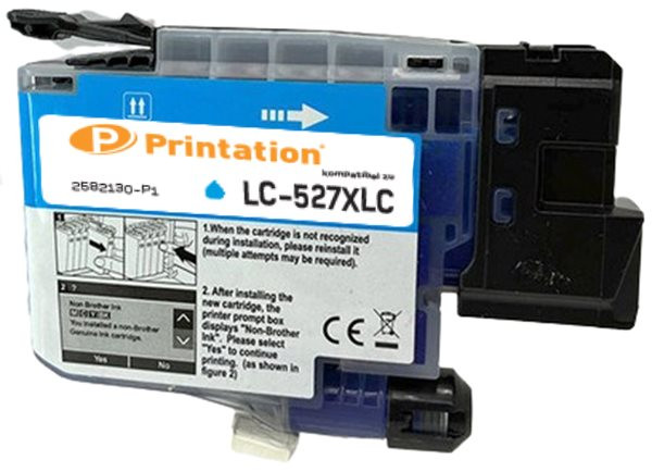 Printation Tinte ersetzt Brother LC-527XLC, ca 2.000 S., cyan 
