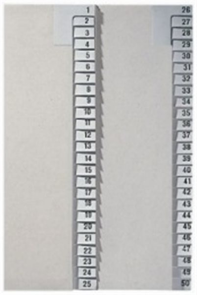 Registerserien Nr. 1-25 Leitz grau (1381-00-85) 