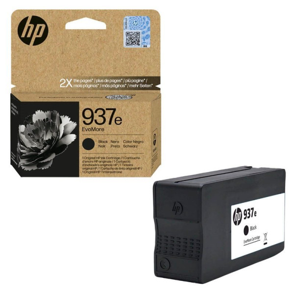 Original Tinte HP 937e (XL) / 4S6W9NE, ca. 2.500 S., schwarz