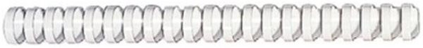 Plastik-Binderücken für 20 Blatt (6mm) weiß Fellowes US-Teilung = 21 Ringe  