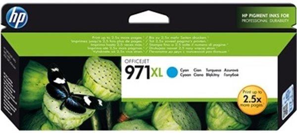Original Tinte HP 971XL / CN626AE, ca. 6.600 S., cyan