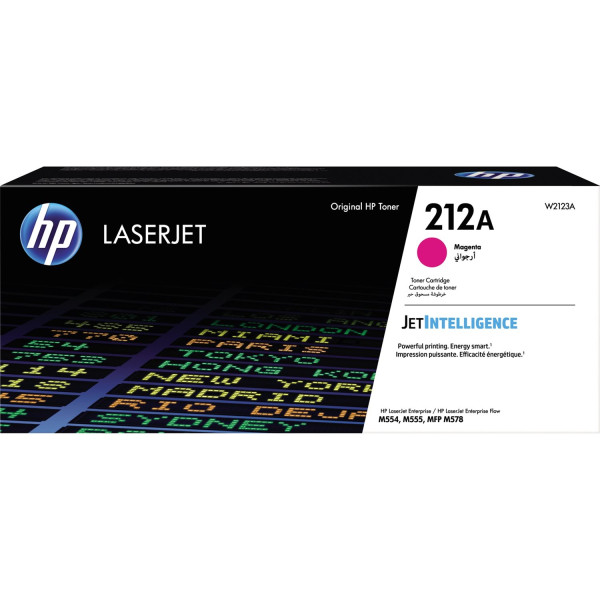 Original Toner HP 212A / W2123A, ca.4500 S., magenta  