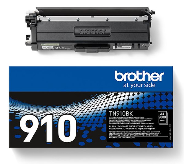 Original Toner Brother TN-910BK, ca. 9.000 S., schwarz