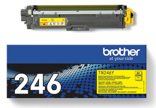 Original Toner Brother TN-246Y, ca. 2.200 S., gelb