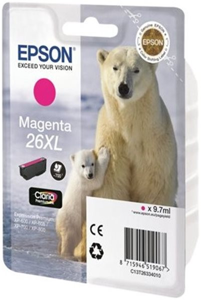 Original Tinte Epson T2633 / 26XL, ca. 700S., magenta 