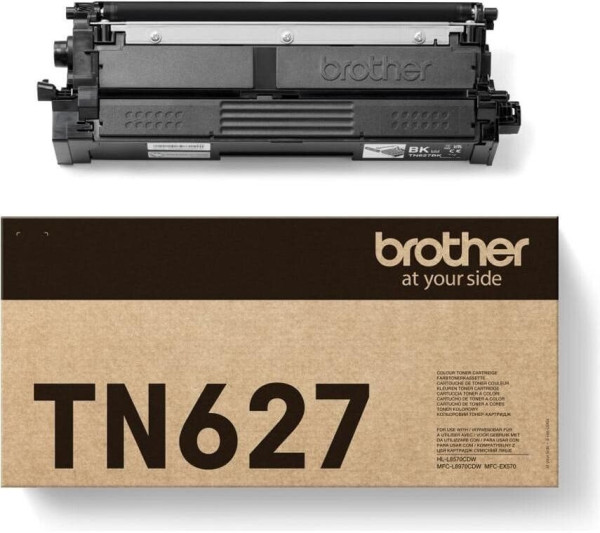 Original Toner Brother TN-627BK, ca. 10.000 S., schwarz 