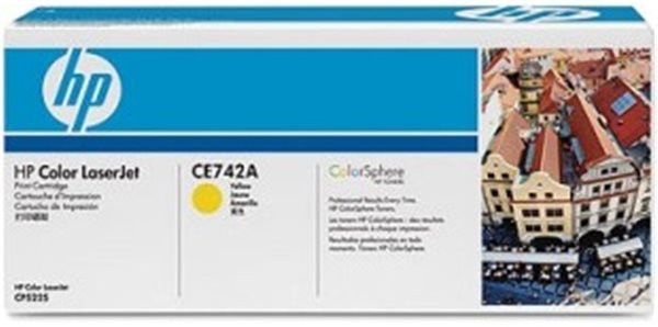 Original Toner HP 307A / CE742A ca. 7.300 Seiten, gelb 