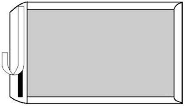 Kuvert 125x B4=353x250mm, ohne Fenster, weiß, Haftklebung, Kartonrücken 