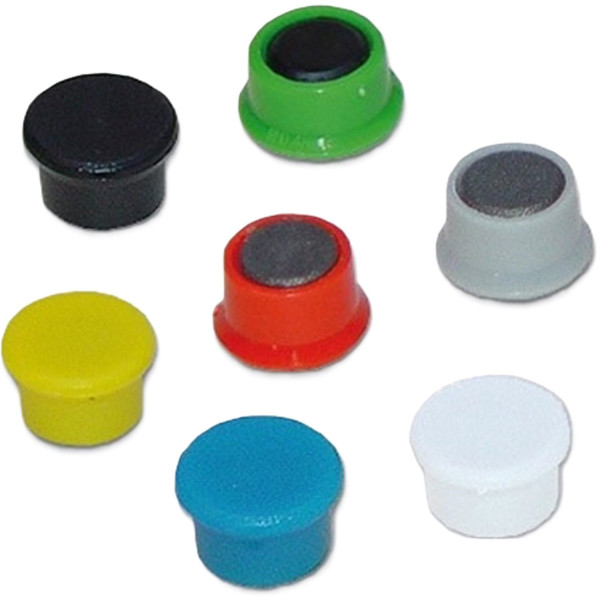 Magnete 10x rund, kleiner 13mm Durchmesser, von Alco, farbig sortiert