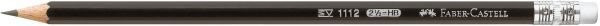 Bleistifte HB mit Gummitip 1112 HB 6-Kant, schwarz 