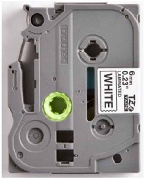 Original Beschriftungsband Brother TZe-211, 6mm x 8m, weiß auf schwarz