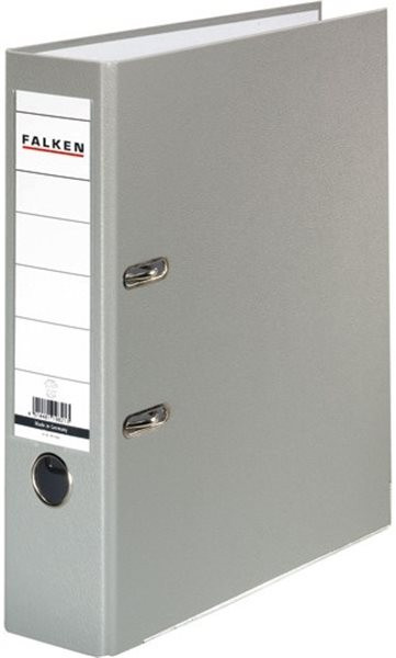Ordner A4/8cm Plastiküberzug außen grau Falken PP-Color mit Kantenschutz