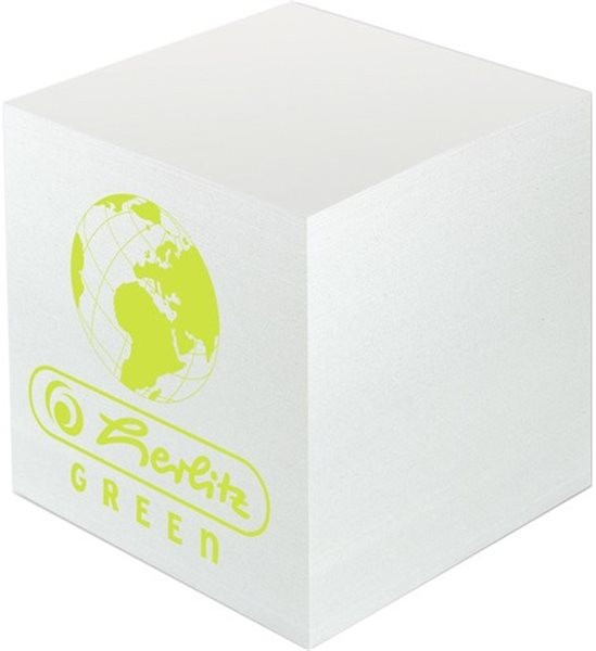 Zettelklotz "Green" 900 Blatt, geleimt, 9x9 Herlitz 