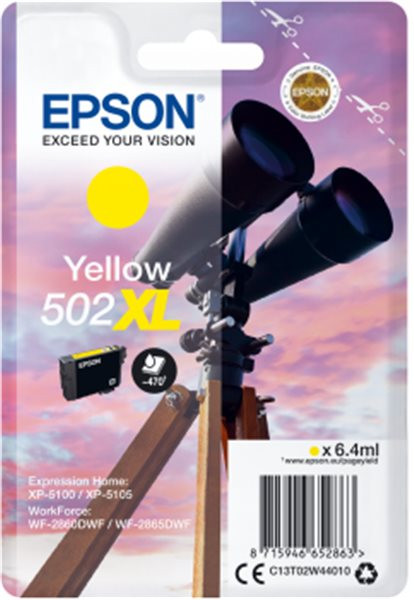 Original Tinte Epson T02W440 / 502XL, ca. 470 S., gelb 