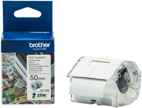 Original Endlos-Etiketten Brother CZ1005, 50mm x 5m, weiß
