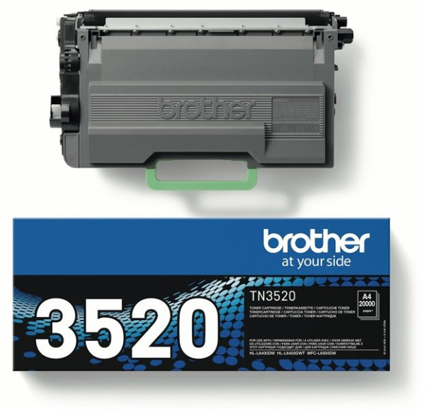 Original Toner Brother TN-3520, ca. 20.000 S., schwarz