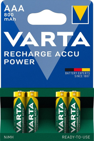 Varta Akku Recharge Power AAA/Micro, 800mAh - 4er-Packung 