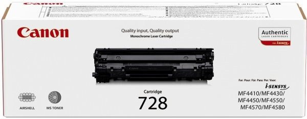 Original Toner Canon CRG-728 / 3500B002, ca. 2.100 S., schwarz 