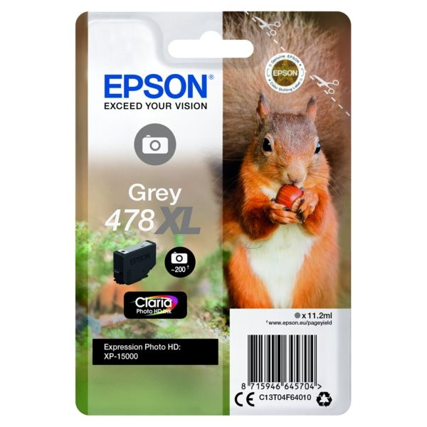 Original Tinte Epson 478XL, ca. 830 S., grau 