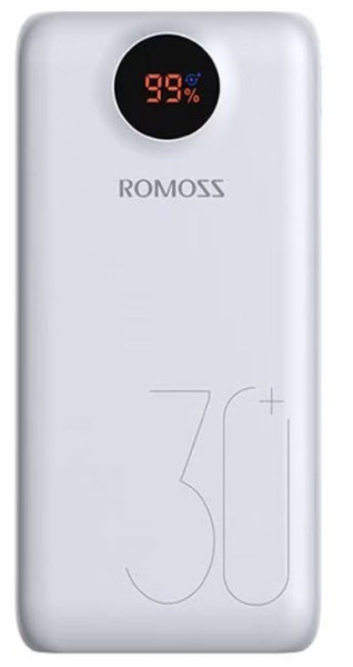 Powerbank 26.800 mAh Kapazität, Ladeanzeige, 6x USB-Anschluss, weiß 