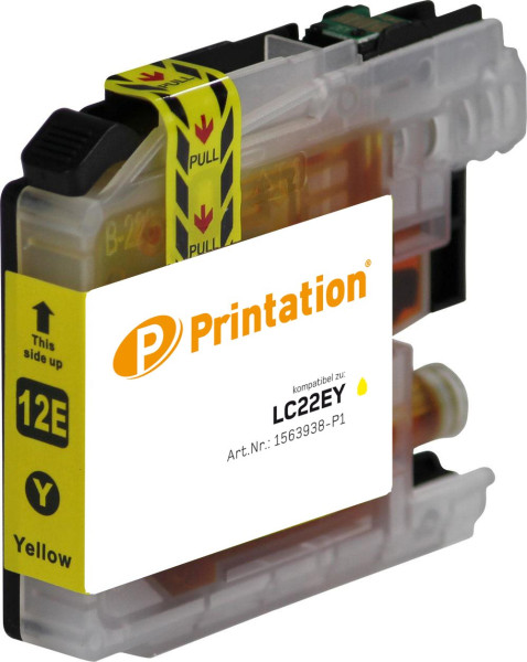 Printation Tinte ersetzt Brother LC-22EY, ca. 1.200 S., gelb