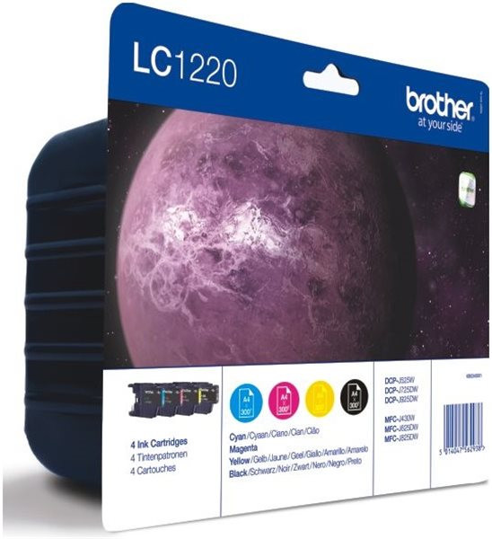 Original Tinte Brother LC-1220, Multipack, schwarz / cyan / magenta / gelb 