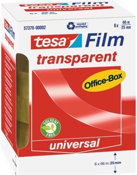 Klebeband 25mm x 66m transparent tesa Office Box tesafilm großer Kern 